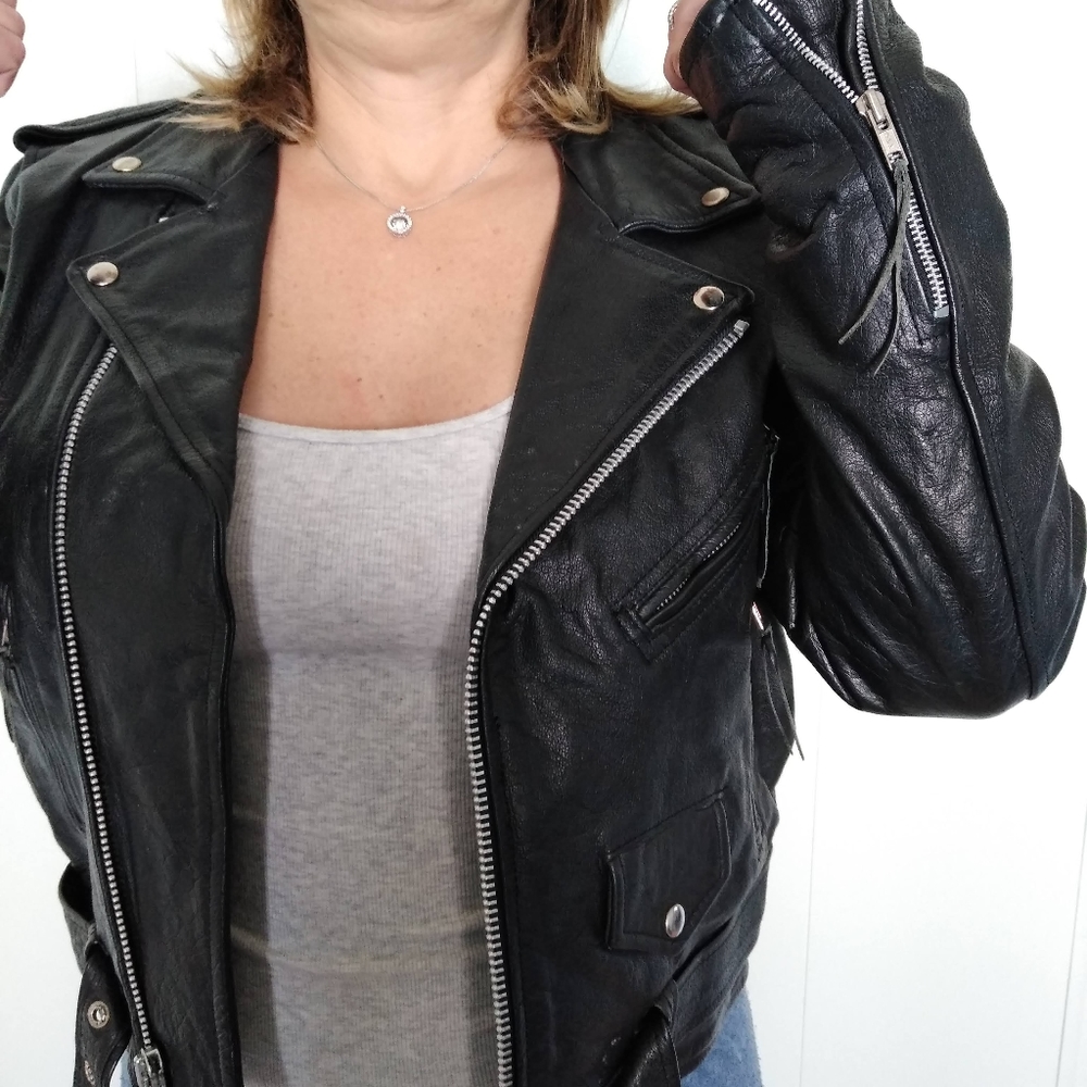 Leather bomber jacket - Picture 2 of 5